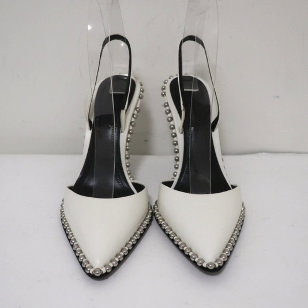 Alexander Wang Rina Pumps White Studded Size 35 - Picture 4 of 12